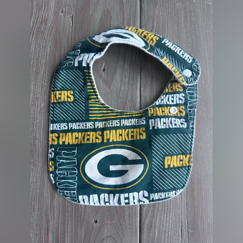 Baby Packer Bib - Green and Yellow